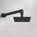 Remer 348S40-357UFS25-NO 10 Inch Matte Black Rain Shower Head With Arm